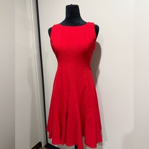 Calvin Klein Red Holiday Party Midi Dress